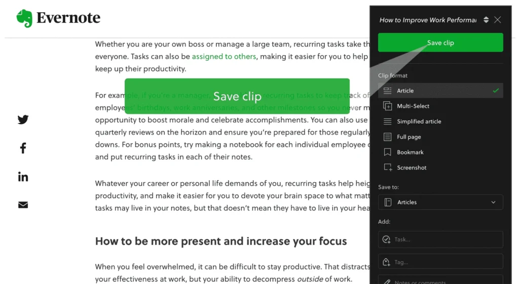 Evernote Web Clipper