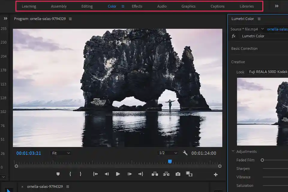 برنامه Adobe Premiere Pro