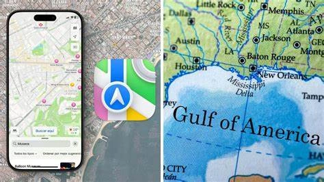 Apple Maps نیز مانند Google Maps نام خلیج مکزیک را به خلیج آمریکا تغییر می‌دهد