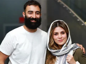 شیدا خلیق و همسرش کیوان ساکت‌اف