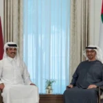 دیدار امیر قطر و رئیس امارات در ابوظبی