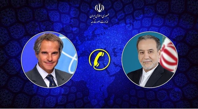 گروسی و عراقچی درباره همکاری‌های هسته‌ای ایران گفت‌وگو کردند