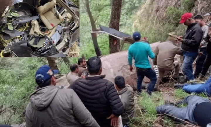 حادثه مرگبار سقوط بالگرد در مسیر معبد گانگوتری هند با 5 کشته و 2 زخمی