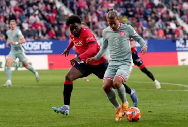 شکست اتلتیکو مادرید مقابل اوساسونا _ خطر از دست رفتن رتبه سوم لالیگا