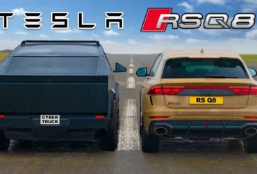 درگ جذاب تسلا سایبرتراک با آئودی RS Q8 و RS7؛ کدام سریع‌تر است؟