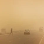 کاهش دید و اختلال تردد در پی طوفان شدید قم؛ ۲۵ اردیبهشت ۱۴۰۴