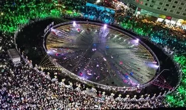 میهمانی کیلومتری عید غدیر در شیراز _ جشن ۱۰۰ هزار نفری با غذای نذری و بازسازی واقعه غدیر