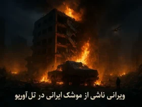 ویرانی ناشی از موشک ایرانی در تل آویو