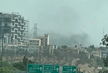 آتش‌سوزی در نزدیکی مجتمع آرارات ونک؛ دود غلیظ شمال تهران را فرا گرفت