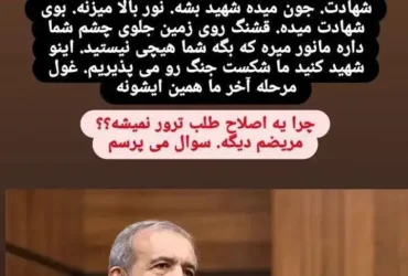 درخواست رضا عاشری عضو شورای شهر رشت از اسرائیل برای ترور پزشکیان در اینستاگرام