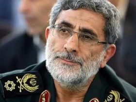 حضور سردار قاآنی در مراسم بزرگداشت شهید محمدسعید ایزدی