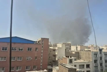 آتش‌سوزی در محدوده پل روشندلان تهران