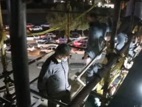 حادثه دردناک در اهواز؛ شهردار هنگام بازدید پروژه عمرانی سقوط کرد