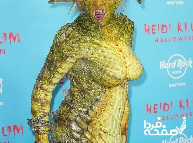 هایدی کلوم با گریم مدوسا در هالووین ۲۰۲۵ درخشید