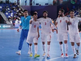 صعود مقتدرانه تیم ملی فوتسال ایران با پیروزی ۴ بر ۱ مقابل تاجیکستان