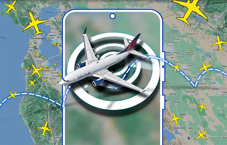 مشاهده مسیر پرواز در فلایت‌ رادار۲۴